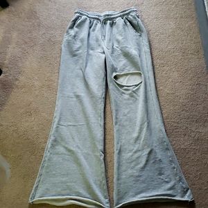 Adika Slash Leg Flare Sweatpants - S